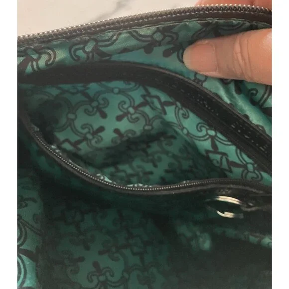 Stone Mountain Black Leather Hobo Crossbody Shoulder Bag Purse Buttery Soft - Picture 15 of 16